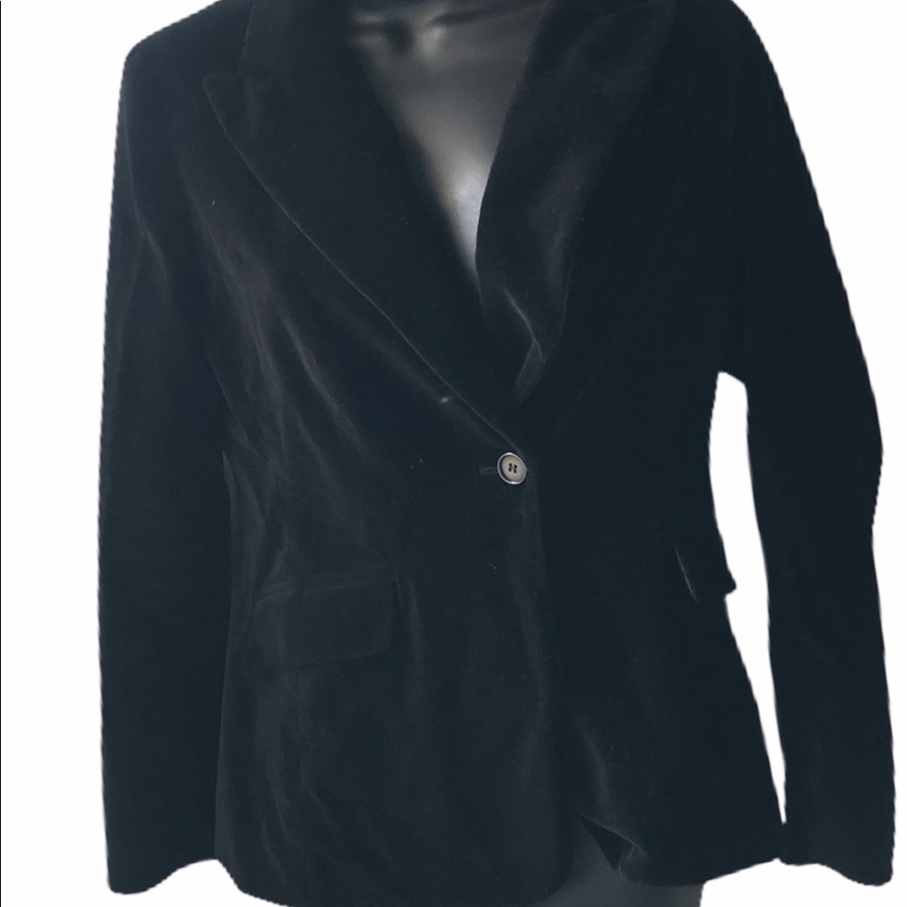 New York & Company Black Velvet Blazer Size  6